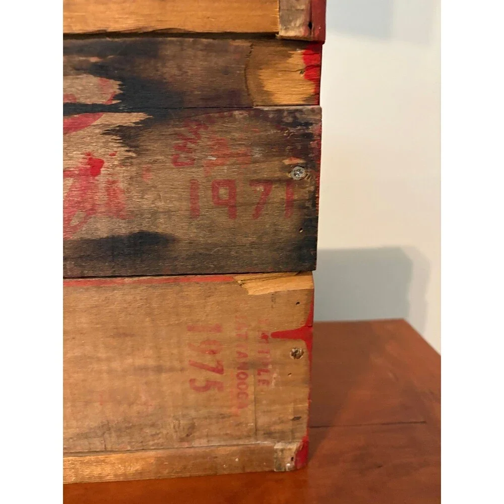 1971 Coca-Cola Wooden Serving Tray Rustic Reclaimed Coke Crate